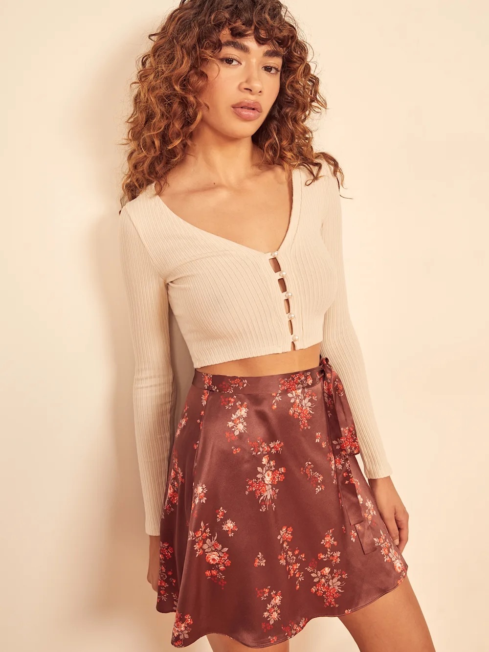 Reformation Simi Silk Skirt